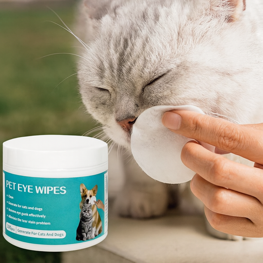 Vet-Recommended Pet Eye Wipes – Gentle Daily Care for Clean, Tear-Free Eyes