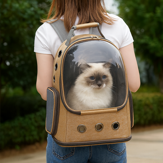 Cat Carrier Space Capsule Backpack – Travel in Comfort & Style with Your Feline Friend