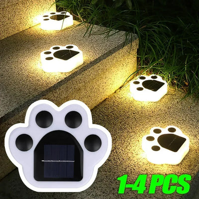 Adorable Paw-Print Solar Lights – Auto On/Off, Waterproof & Multiple Color Options