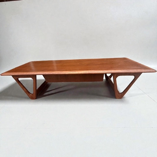 Refinished 1961 Lane Perception Coffee Table – Warren Church Design, MCM Walnut
