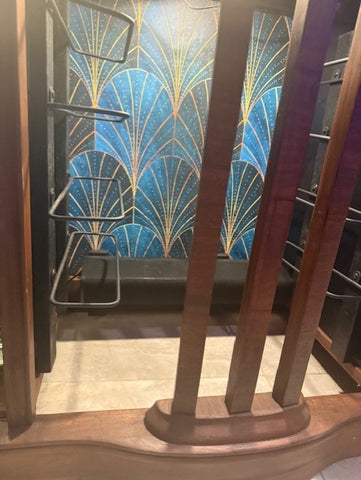 1940'S Art Deco Zenith Radio Console Repurposed into Custom Dry/Wine Bar with Soundbar