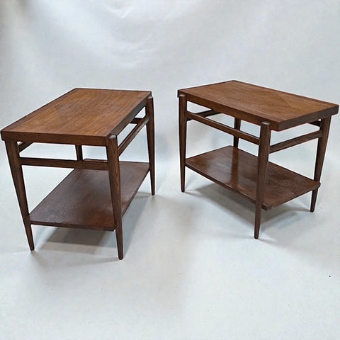 Refinished 1955 Walnut Lane Altavista Mid-Century Modern 3-Piece Table Set