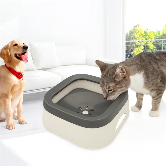 Anti-Splash Pet Water Bowl – 1L Large Capacity No-Spill Drinking Bowl for Dogs & Cats
