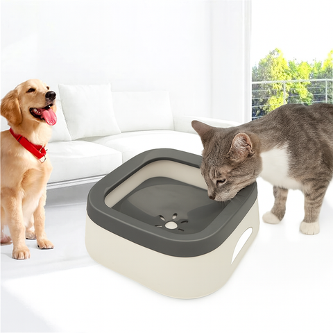 Anti-Splash Pet Water Bowl – 1L Large Capacity No-Spill Drinking Bowl for Dogs & Cats
