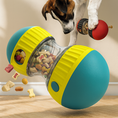 Interactive Dog Treat Dispenser Toy – Adjustable Slow Feeder Puzzle Ball for Training & Play