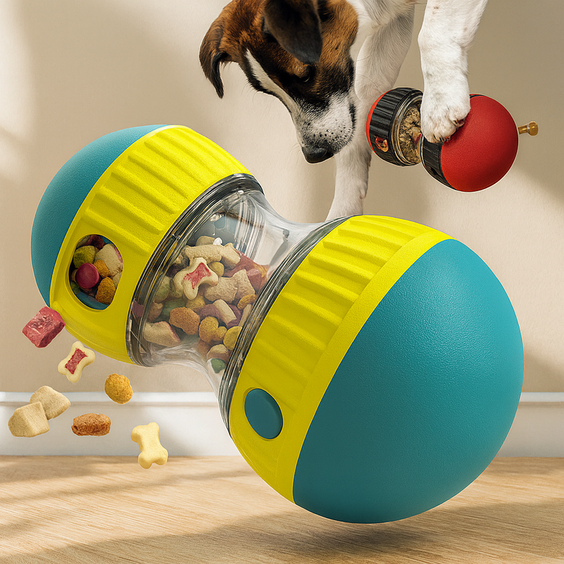 Interactive Dog Treat Dispenser Toy – Adjustable Slow Feeder Puzzle Ball for Training & Play