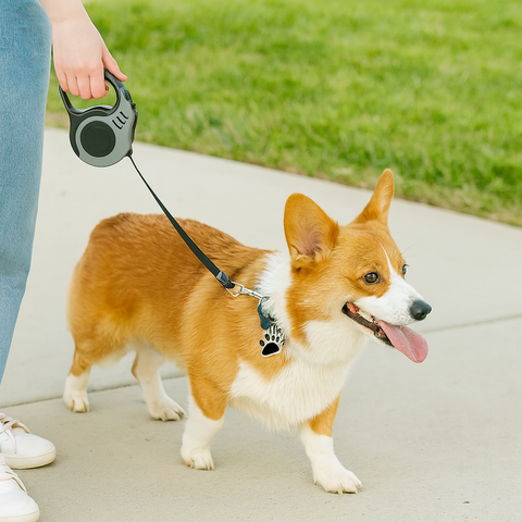 Automatic Retractable Pet Leash – 16ft Durable Nylon Lead for Small Dogs & Cats
