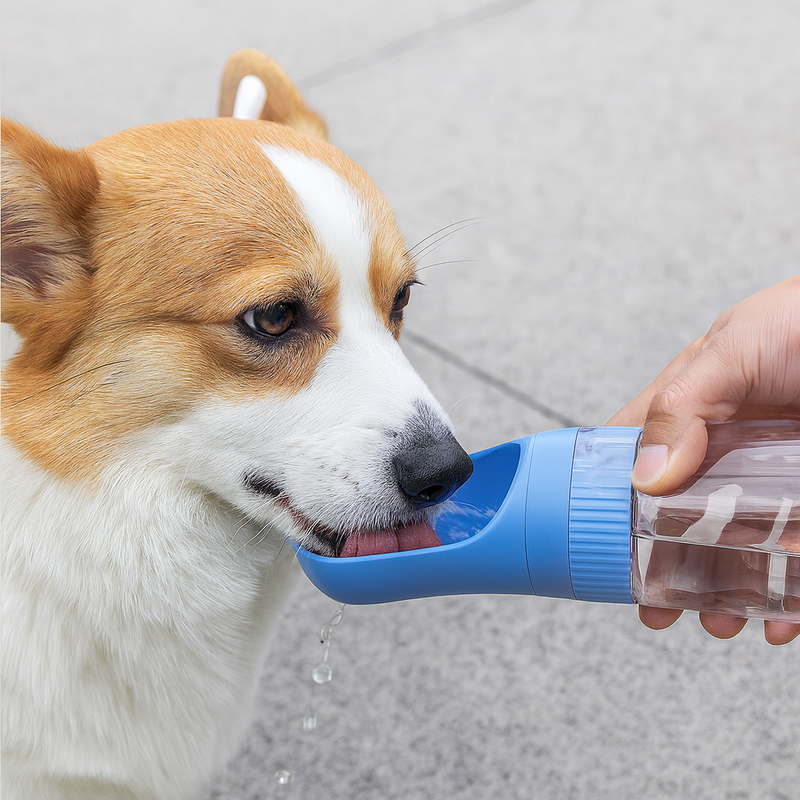2-in-1 Portable Dog Water Bottle & Food Container – Hydrate & Feed On the Go