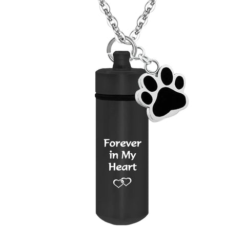 Pet Memorial Cremation Necklace for Dog & Cat Ashes