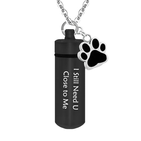Pet Memorial Cremation Necklace for Dog & Cat Ashes