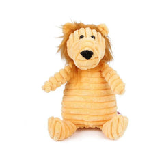 Plush Squeaky Dog Toy – Animal Shape Bite-Resistant Corduroy Chew & Fetch Toy for Dogs & Puppies