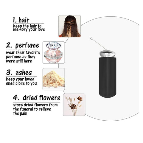 Pet Memorial Cremation Necklace for Dog & Cat Ashes