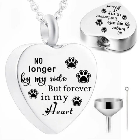 Pet Memorial Cremation Necklace for Dog & Cat Ashes
