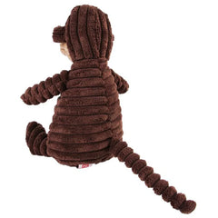 Plush Squeaky Dog Toy – Animal Shape Bite-Resistant Corduroy Chew & Fetch Toy for Dogs & Puppies