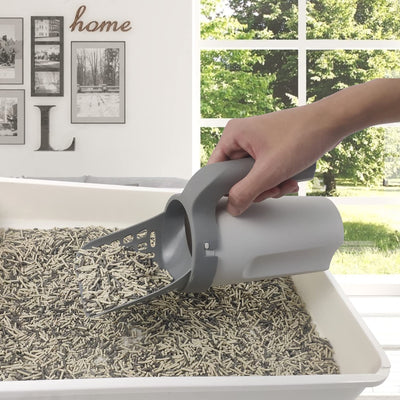 Cat Litter Shovel – Self-Cleaning, High-Capacity Scoop with Built-In Waste Bag Holder