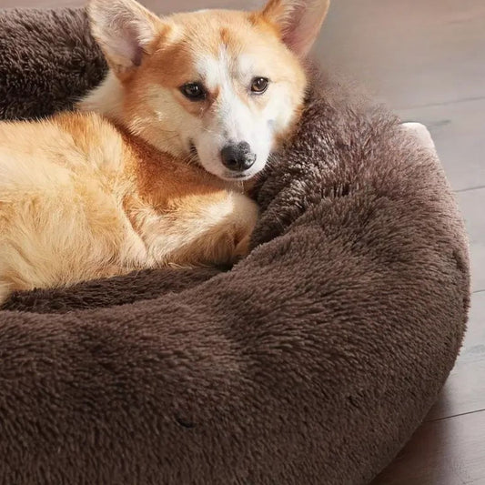 Soft & Cozy Plush Pet Bed – The Ultimate Snuggly Retreat for Dogs & Cats
