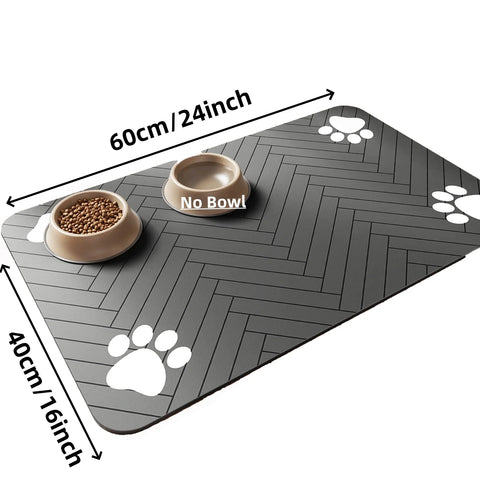 Pet Feeding Mat – Absorbent, Waterproof, and Anti-Slip for Mess-Free Mealtimes