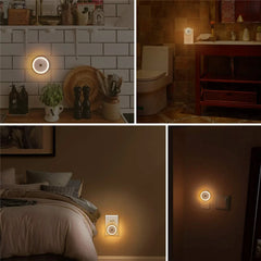 LED Smart Sensor Night Light – Plug-In, Auto On/Off, Soft Amber Glow