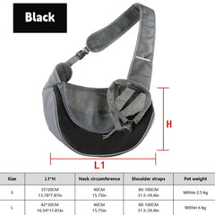 Dog Sling Carrier Backpack – Breathable Mesh Travel Crossbody Bag for Small Dogs & Cats