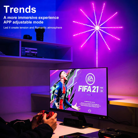 Smart RGBIC Dynamic Star LED Light Strip – App Controlled Holiday and Party Decor