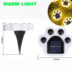 Adorable Paw-Print Solar Lights – Auto On/Off, Waterproof & Multiple Color Options