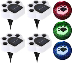 Adorable Paw-Print Solar Lights – Auto On/Off, Waterproof & Multiple Color Options