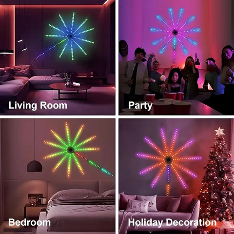 Smart RGBIC Dynamic Star LED Light Strip – App Controlled Holiday and Party Decor