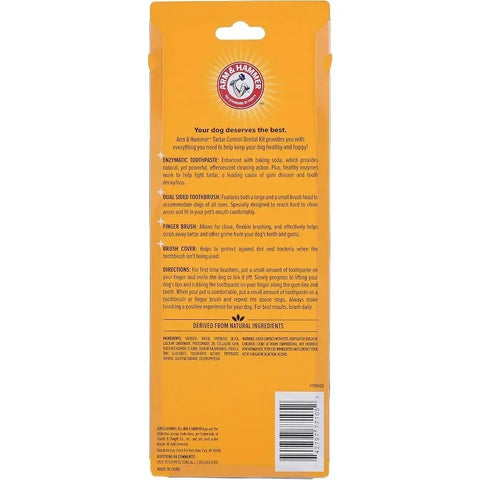 Dog Dental Care Kit – Toothbrush & Natural Banana-Flavored Toothpaste, Reduces Plaque & Tartar