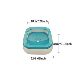 Anti-Splash Pet Water Bowl – 1L Large Capacity No-Spill Drinking Bowl for Dogs & Cats