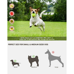 Automatic Dog Ball Launcher with 12 Mini Tennis Balls – Interactive Ball Thrower for Small to Medium Dogs