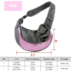 Dog Sling Carrier Backpack – Breathable Mesh Travel Crossbody Bag for Small Dogs & Cats