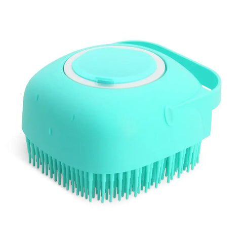 2-in-1 Pet Shampoo Brush & Dispenser – Soft Silicone Bathing & Massage Grooming Tool for Dogs & Cats
