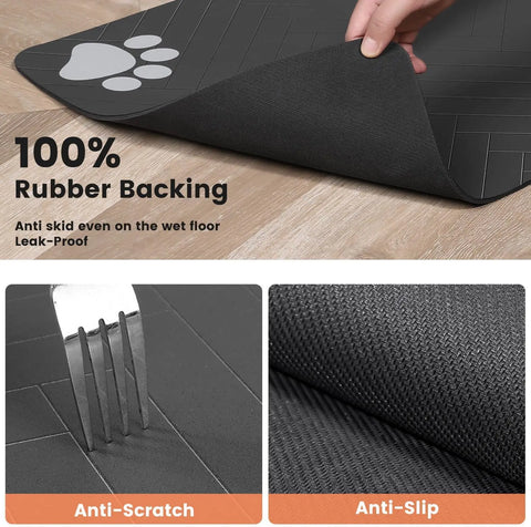 Pet Feeding Mat – Absorbent, Waterproof, and Anti-Slip for Mess-Free Mealtimes