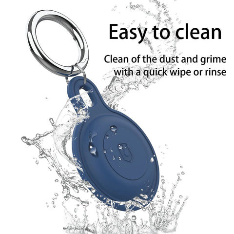 Silicone AirTag Case with Keychain – Protective Cover for AirTag, Pet Collars, Keys & Bags