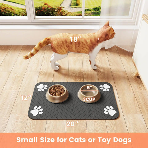 Pet Feeding Mat – Absorbent, Waterproof, and Anti-Slip for Mess-Free Mealtimes