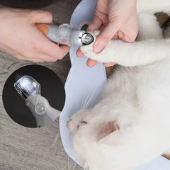 LED Pet Nail Clipper Scissors – Professional Cat & Dog Nail Trimmer with Safety Light