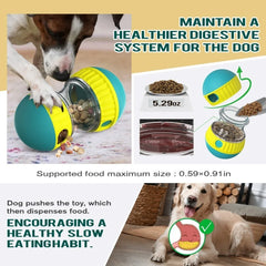 Interactive Dog Treat Dispenser Toy – Adjustable Slow Feeder Puzzle Ball for Training & Play