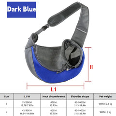 Dog Sling Carrier Backpack – Breathable Mesh Travel Crossbody Bag for Small Dogs & Cats