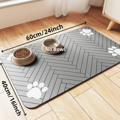 Pet Feeding Mat – Absorbent, Waterproof, and Anti-Slip for Mess-Free Mealtimes
