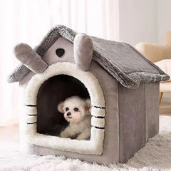 Cozy Cat & Dog House Bed – Perfect for Small to Medium Pets