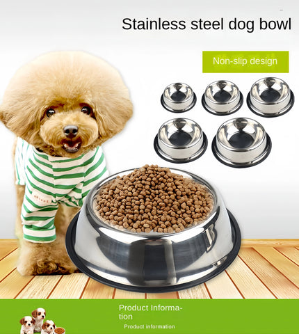 Stainless Steel Pet Feeding Bowl – Available in 5 Sizes
