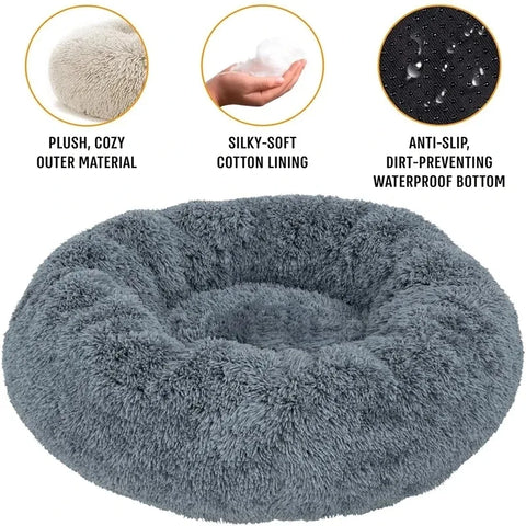 Soft & Cozy Plush Pet Bed – The Ultimate Snuggly Retreat for Dogs & Cats