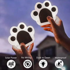 Adorable Paw-Print Solar Lights – Auto On/Off, Waterproof & Multiple Color Options