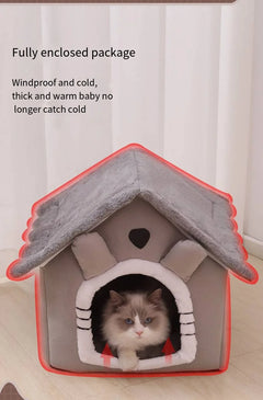 Cozy Cat & Dog House Bed – Perfect for Small to Medium Pets