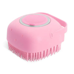 2-in-1 Pet Shampoo Brush & Dispenser – Soft Silicone Bathing & Massage Grooming Tool for Dogs & Cats