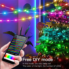 Smart Christmas LED Lights - Bluetooth App & Remote Controlled, USB Powered
