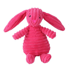 Plush Squeaky Dog Toy – Animal Shape Bite-Resistant Corduroy Chew & Fetch Toy for Dogs & Puppies