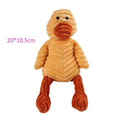 Plush Squeaky Dog Toy – Animal Shape Bite-Resistant Corduroy Chew & Fetch Toy for Dogs & Puppies