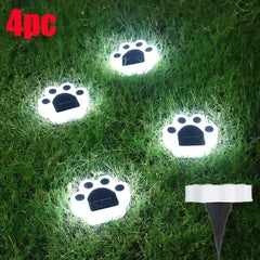 Adorable Paw-Print Solar Lights – Auto On/Off, Waterproof & Multiple Color Options