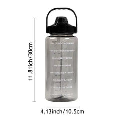 2L Time-Marked Water Bottle – Leak-Proof, Non-Slip, BPA-Free Fitness Jug – Stay Hydrated & On Track Daily